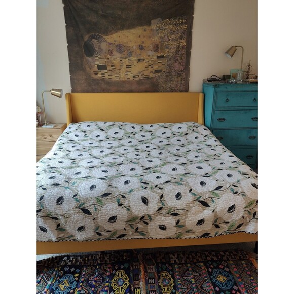 Echo 100% Cotton Bedspread Graphic Print 2 Side Queen/Full - Picture 1 of 8